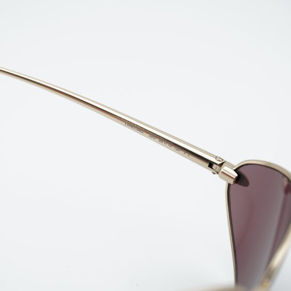 Loewe LW40164U 32U Sunglasses Gold Oval Frame, Purple Lenses main image 4